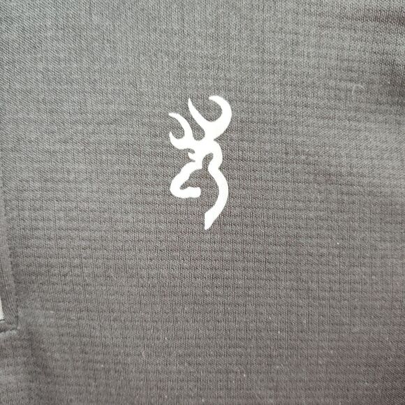 Browning 1/4-Zip Sweatshirt Men's Size XL Black Embroidered Logo Mock Neck - Picture 8 of 11